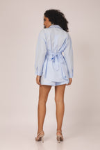 Conjunto camisa com pregas e short