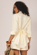 Conjunto camisa com pregas e short