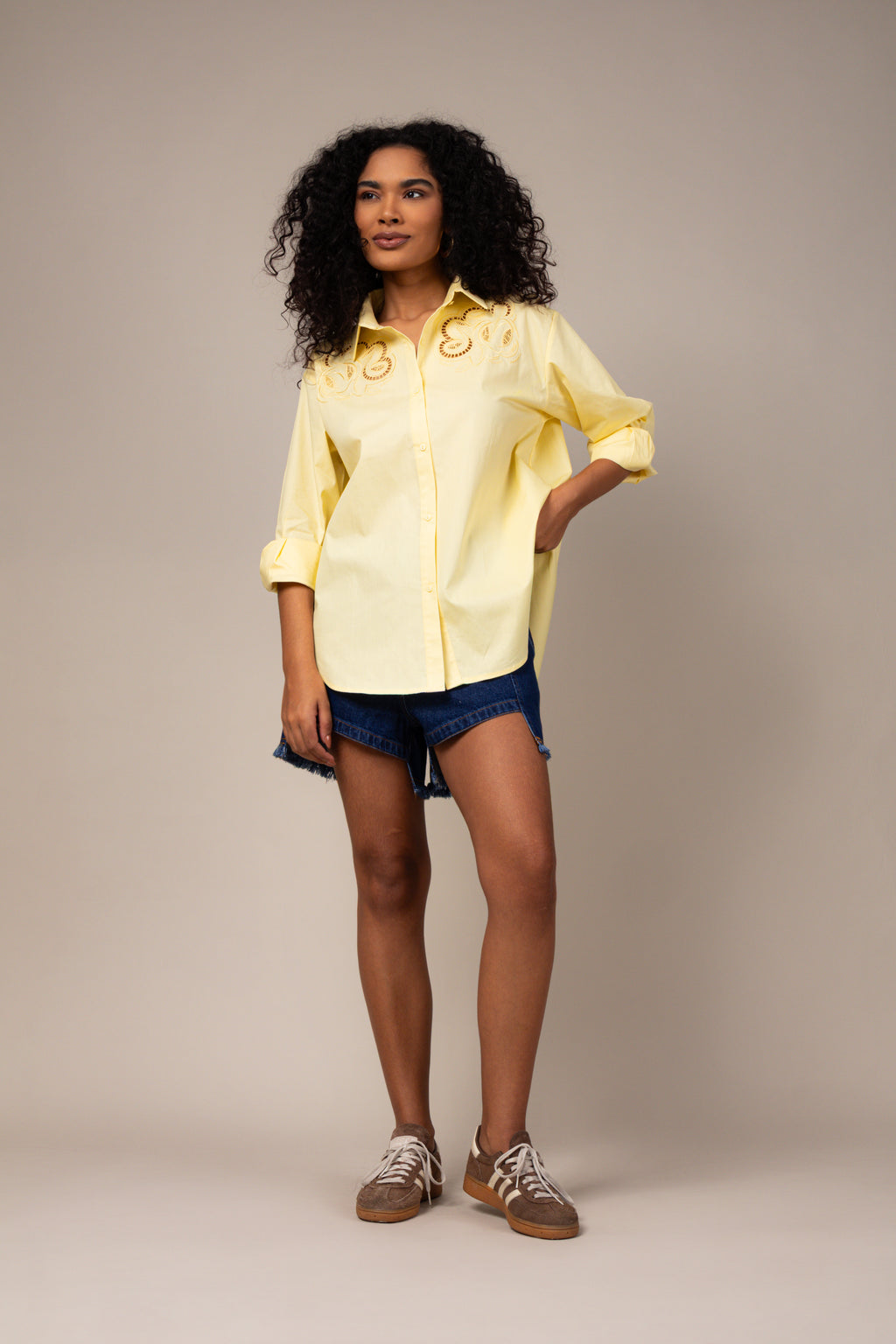 Camisa com detalhes bordados