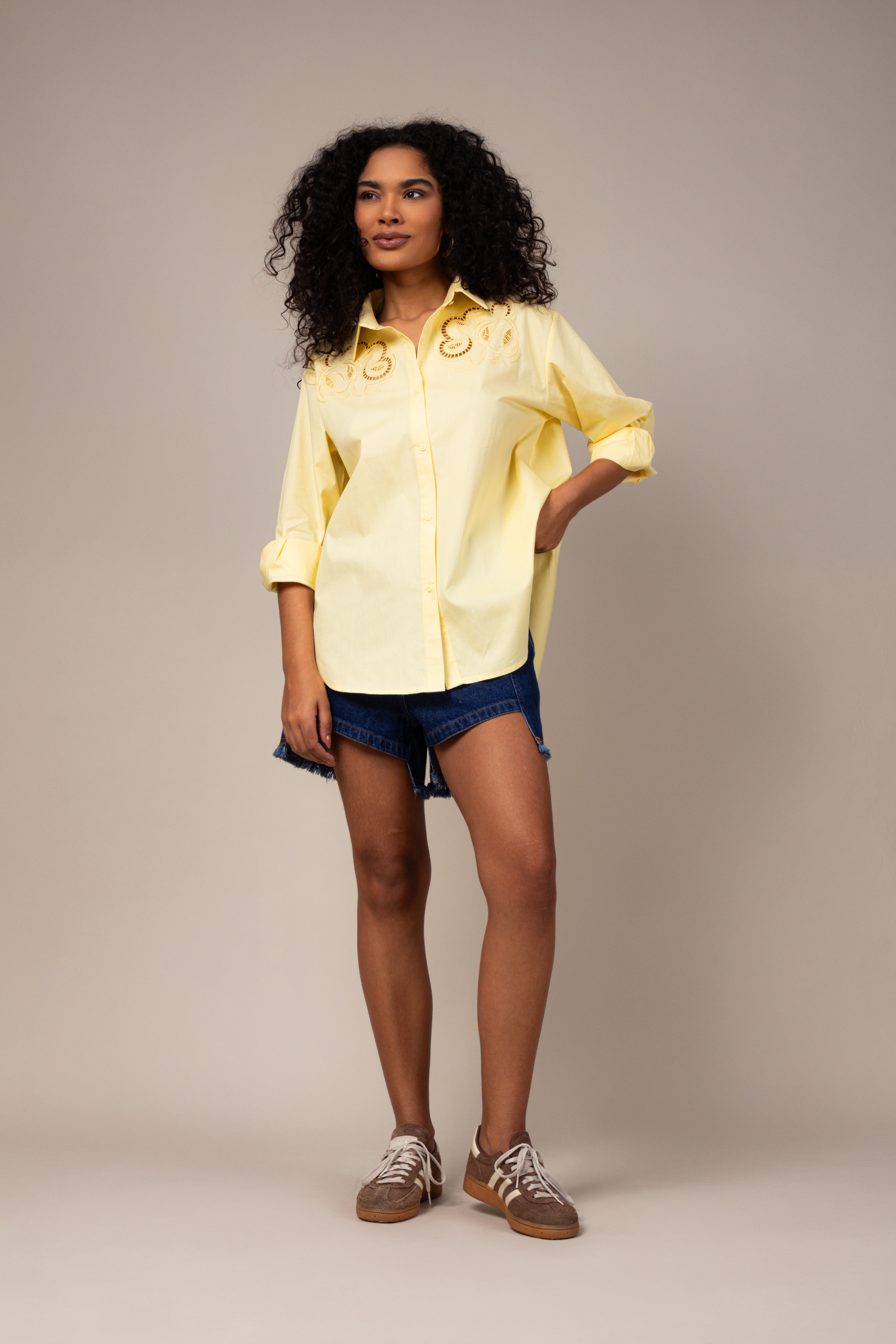 Camisa com detalhes bordados