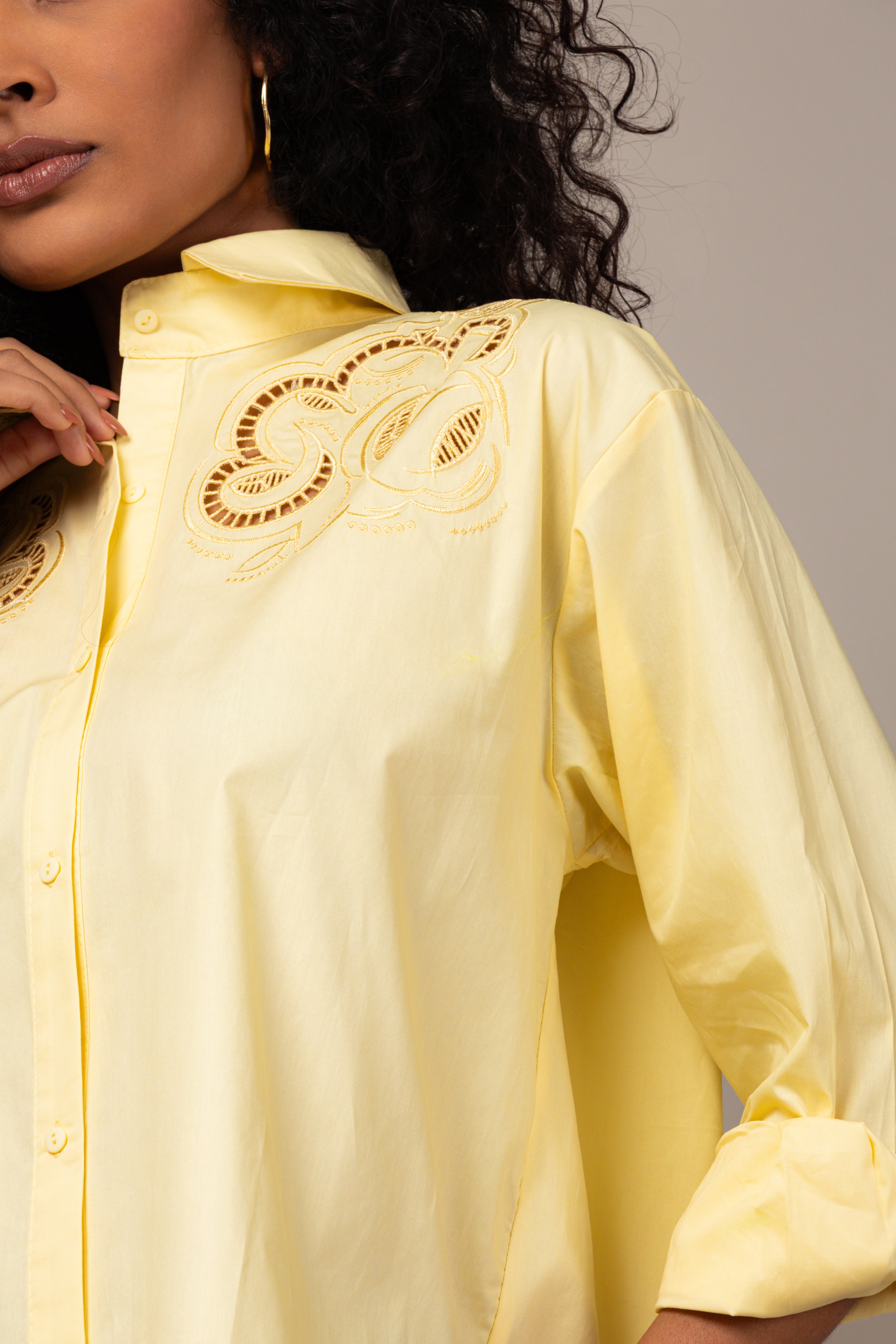 Camisa com detalhes bordados