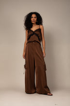 Calça Pantalona Cetim