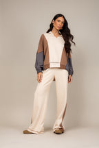 Conjunto moletom tricolor