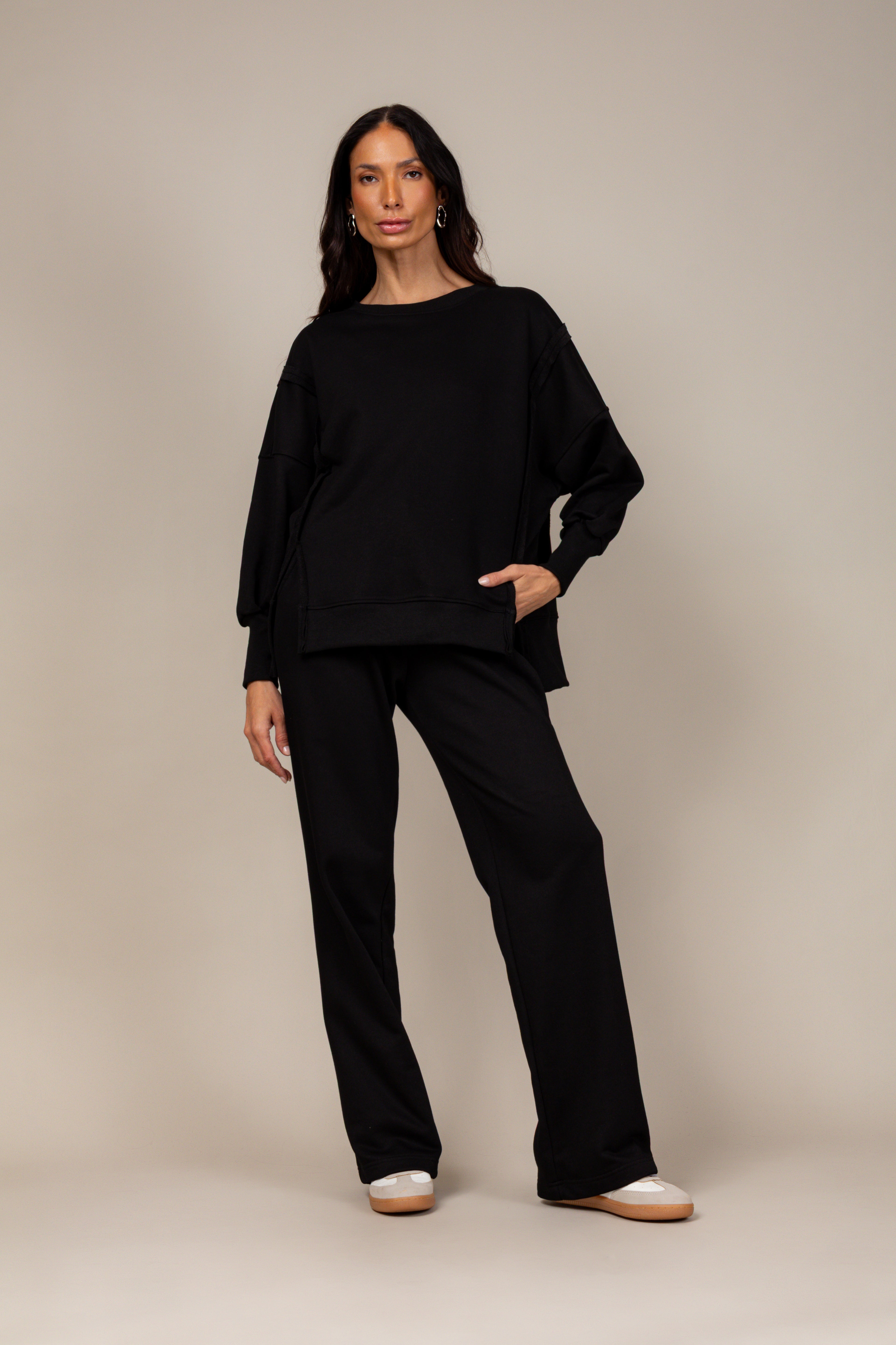 Conjunto moletinho wide leg