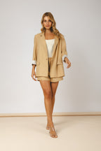 Blazer alfaiataria oversized com bolsos