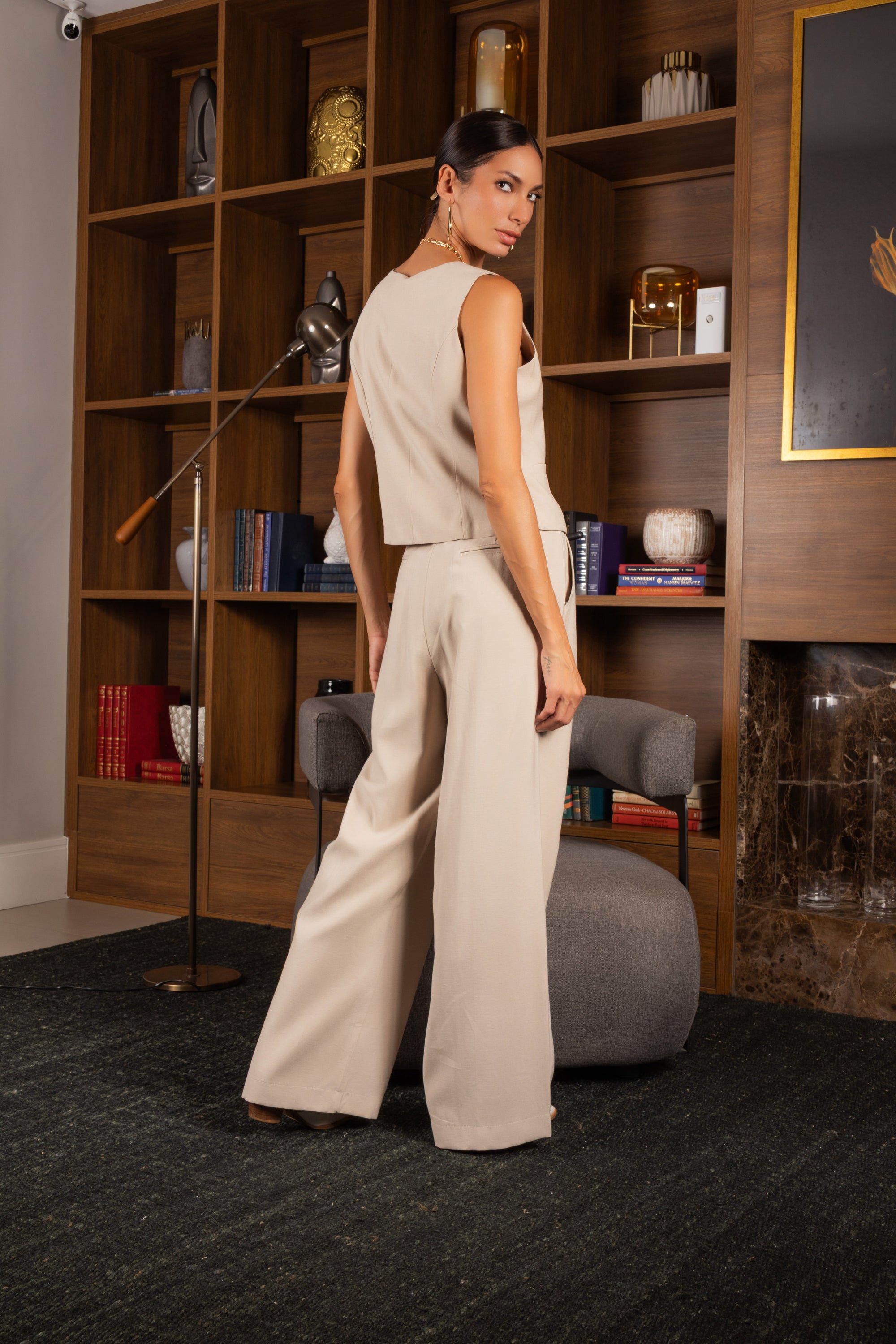 Calça pantalona alfaiataria