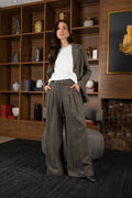 Calça pantalona de alfaiataria