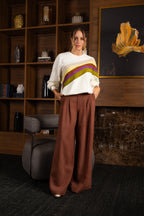 Calça pantalona de alfaiataria