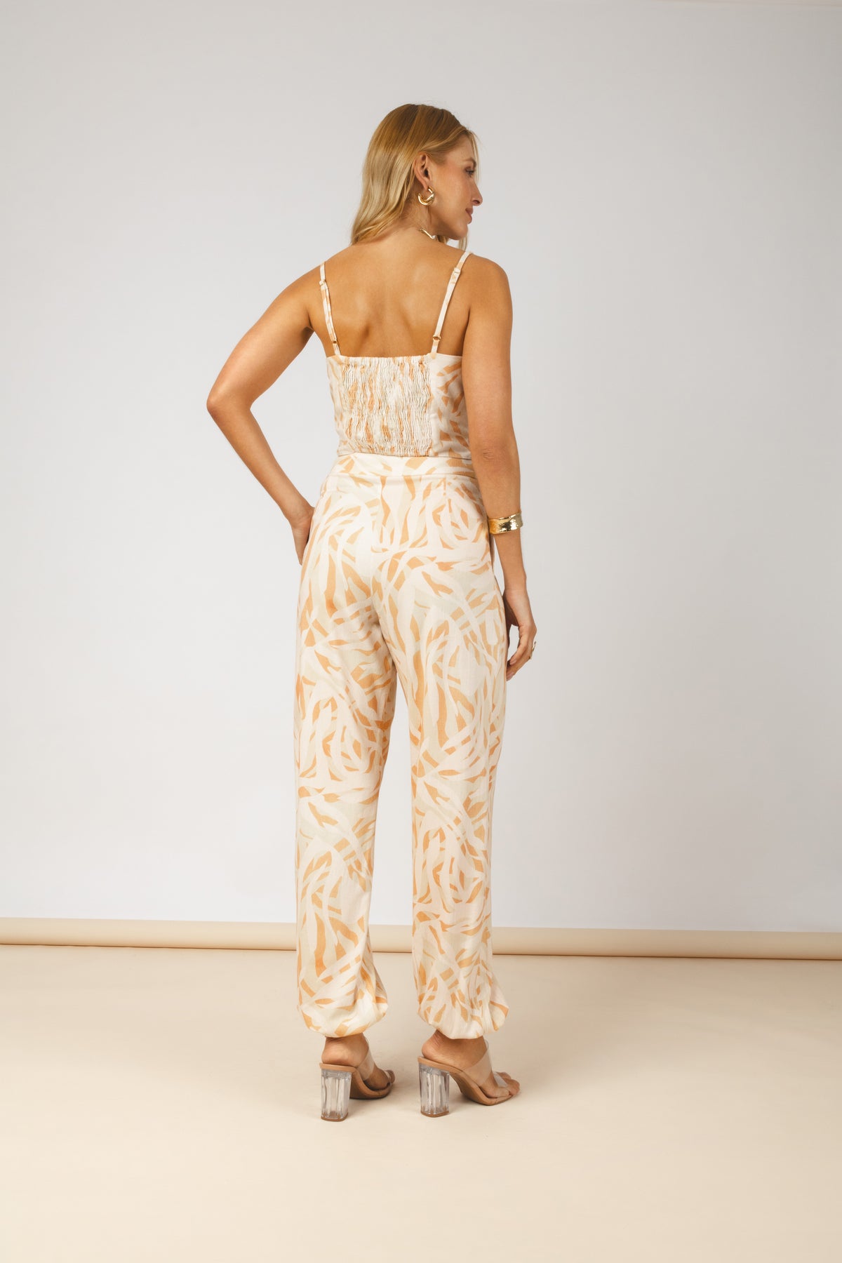 Conjunto cropped e calça aladim