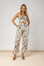 Conjunto cropped e calça aladim
