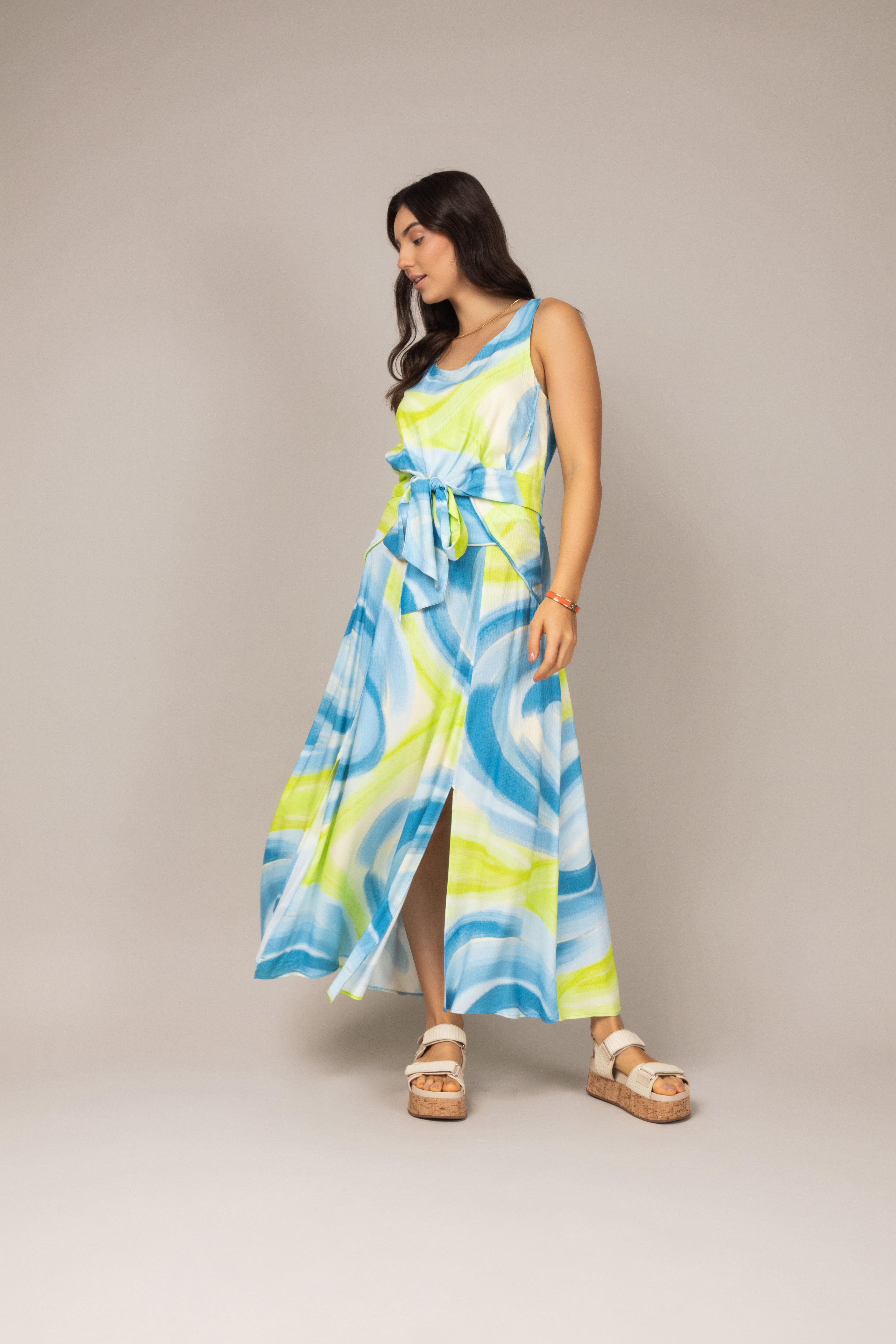 Conjunto com estampa abstrata