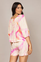 Conjunto de short e blusa com estampa