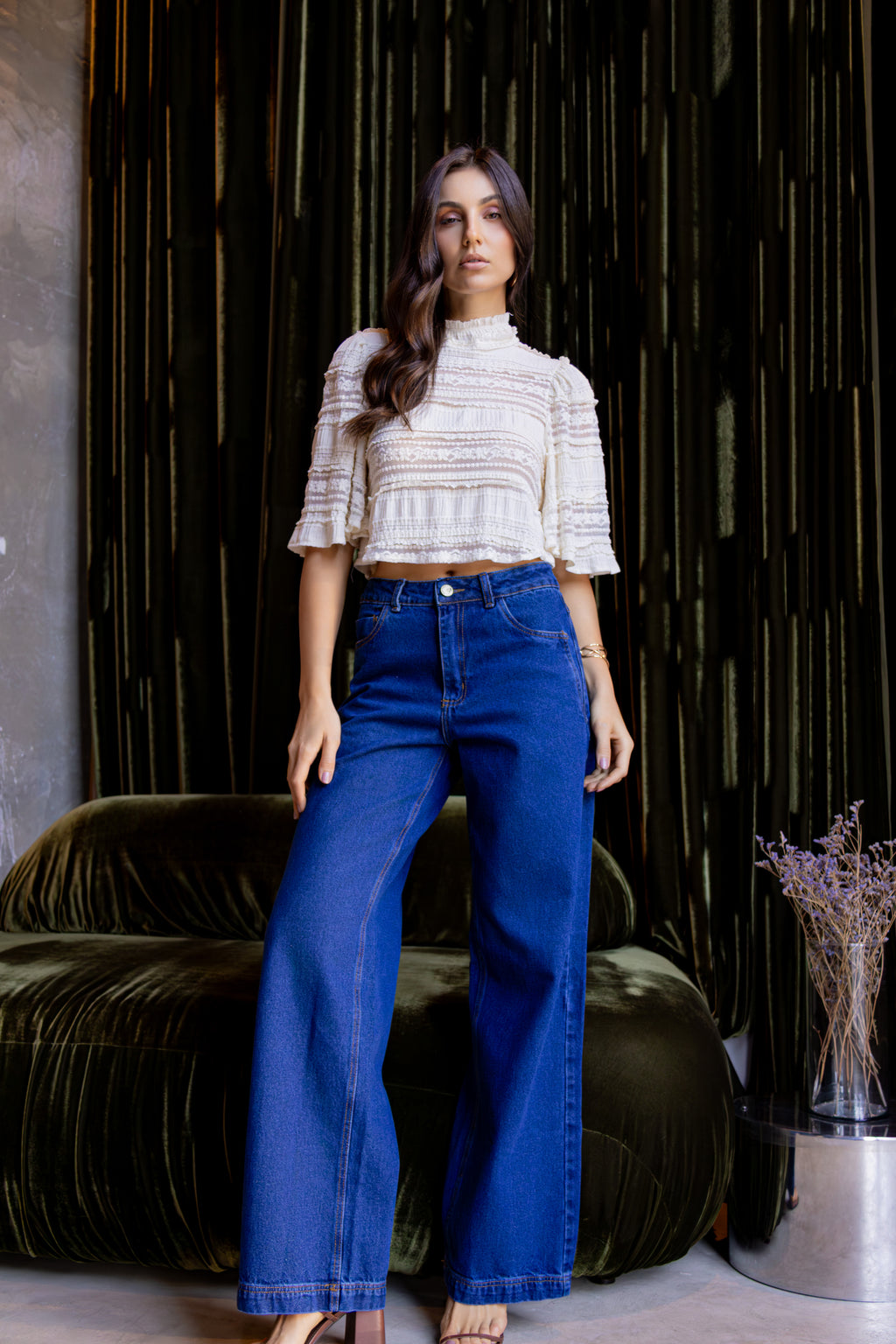 Calça jeans escura