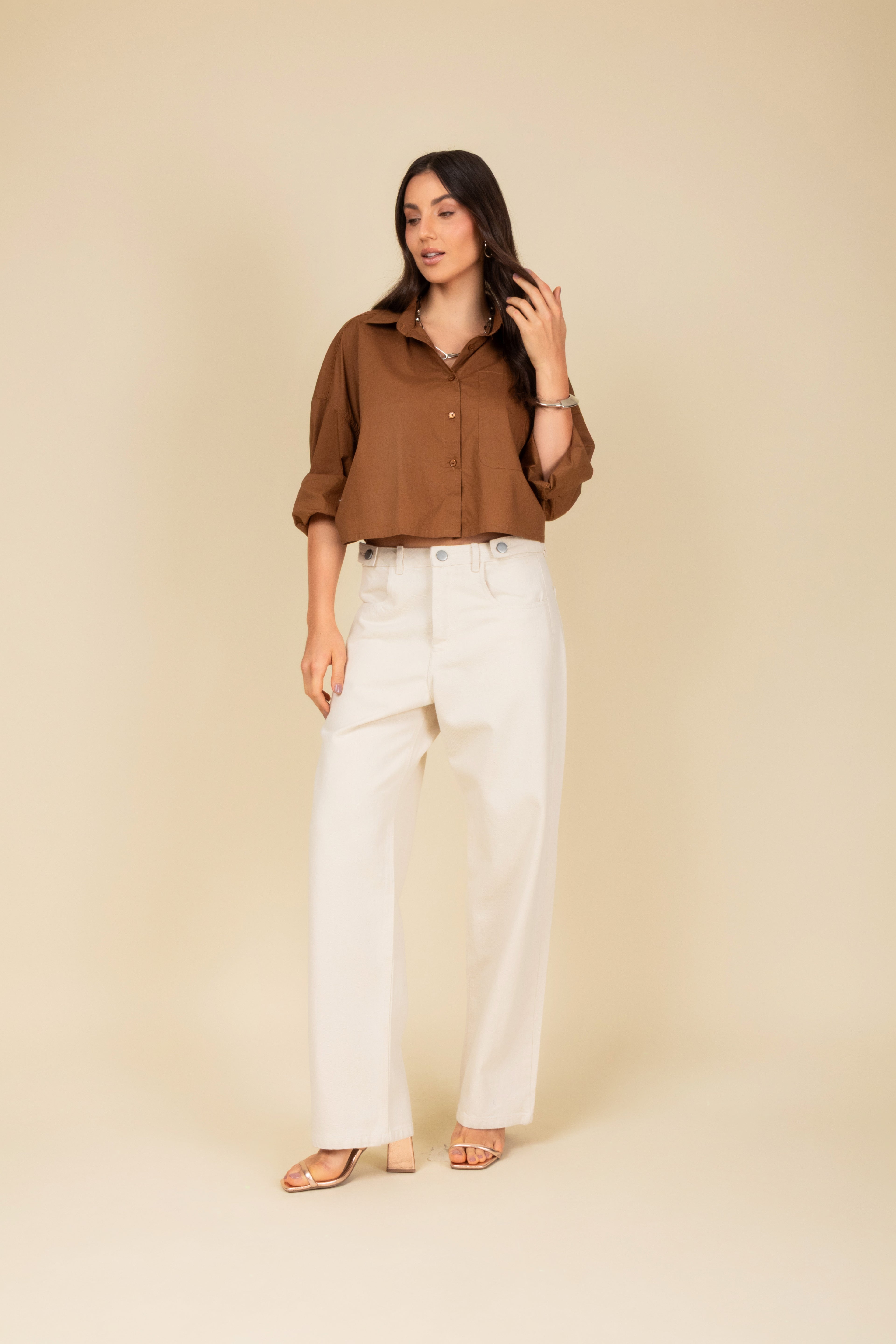 Calça sarja boyfriend