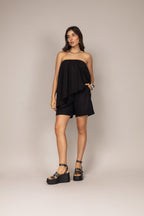 Conjunto de shorts e tomara que caia