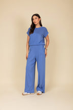 Conjunto com calça em malha leve