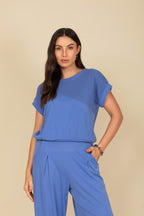 Conjunto com calça em malha leve