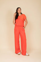 Conjunto com calça em malha leve