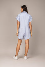 Macaquinho camisa em linho