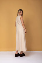 Vestido longo de linhas