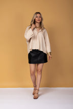 Camisa ampla manga 3/4