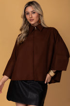 Camisa ampla manga 3/4