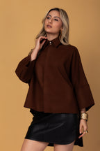 Camisa ampla manga 3/4