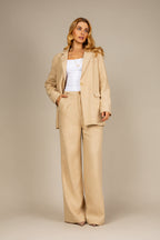 Calça Pantalona em Linho