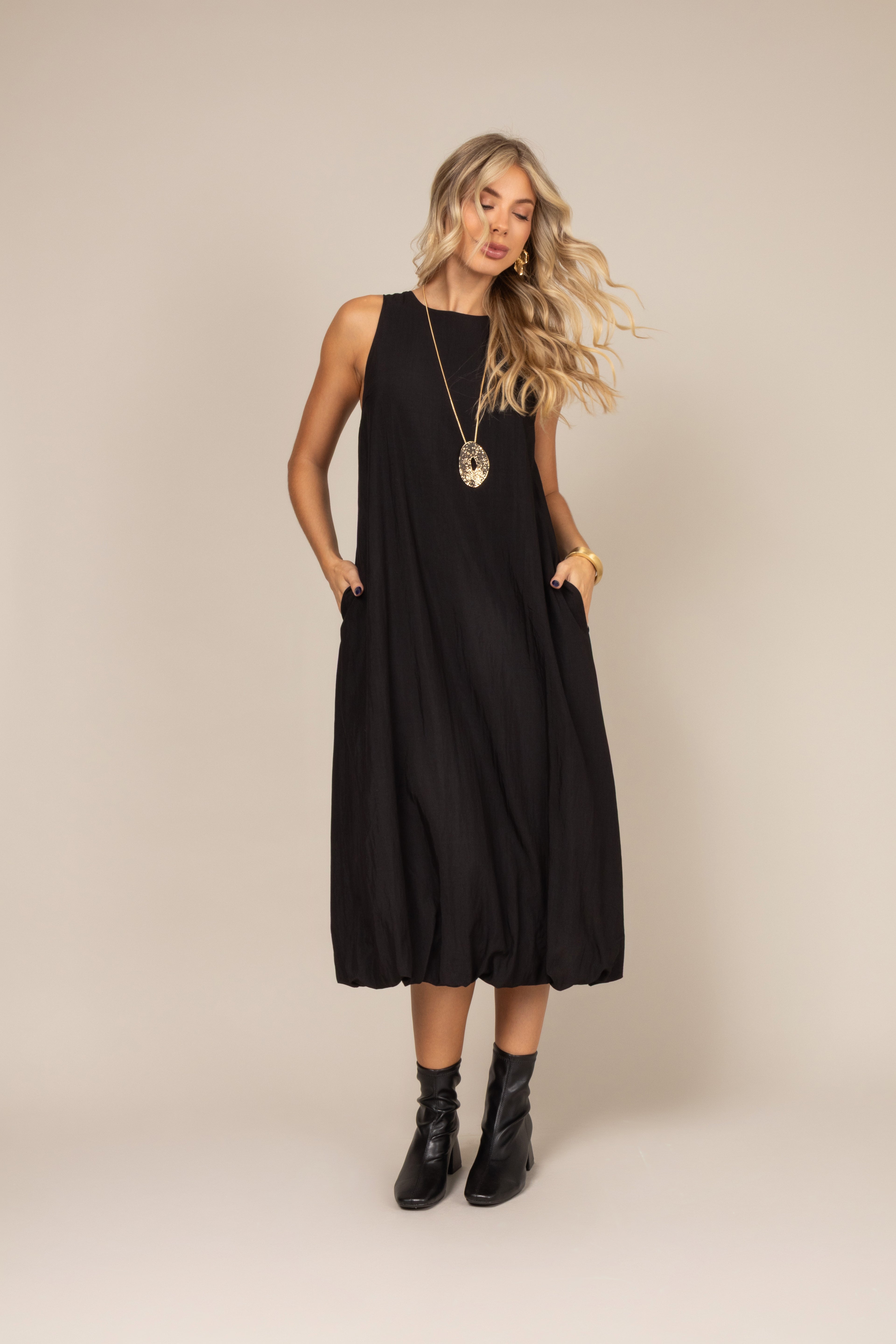 Vestido midi balonê