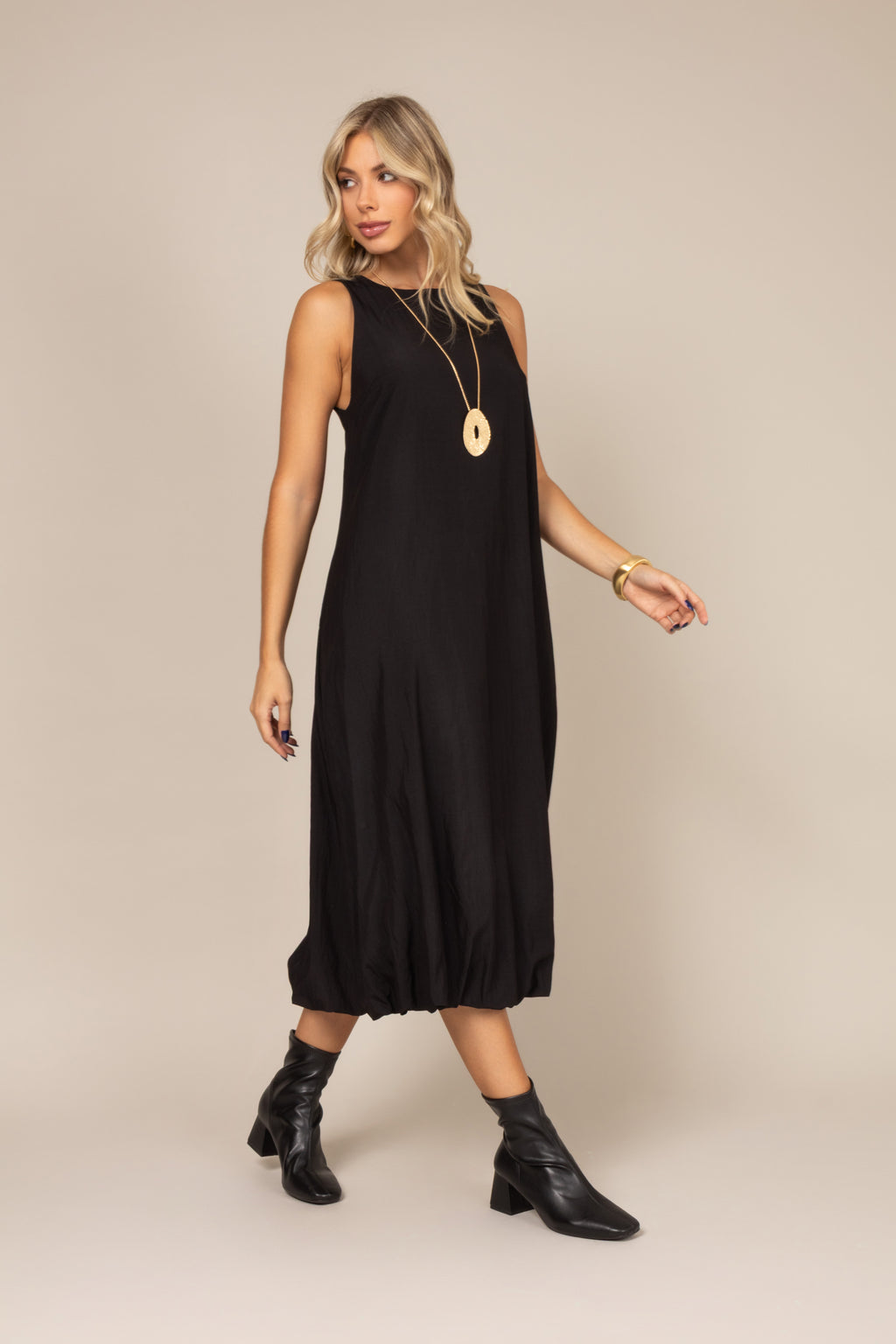 Vestido midi balonê