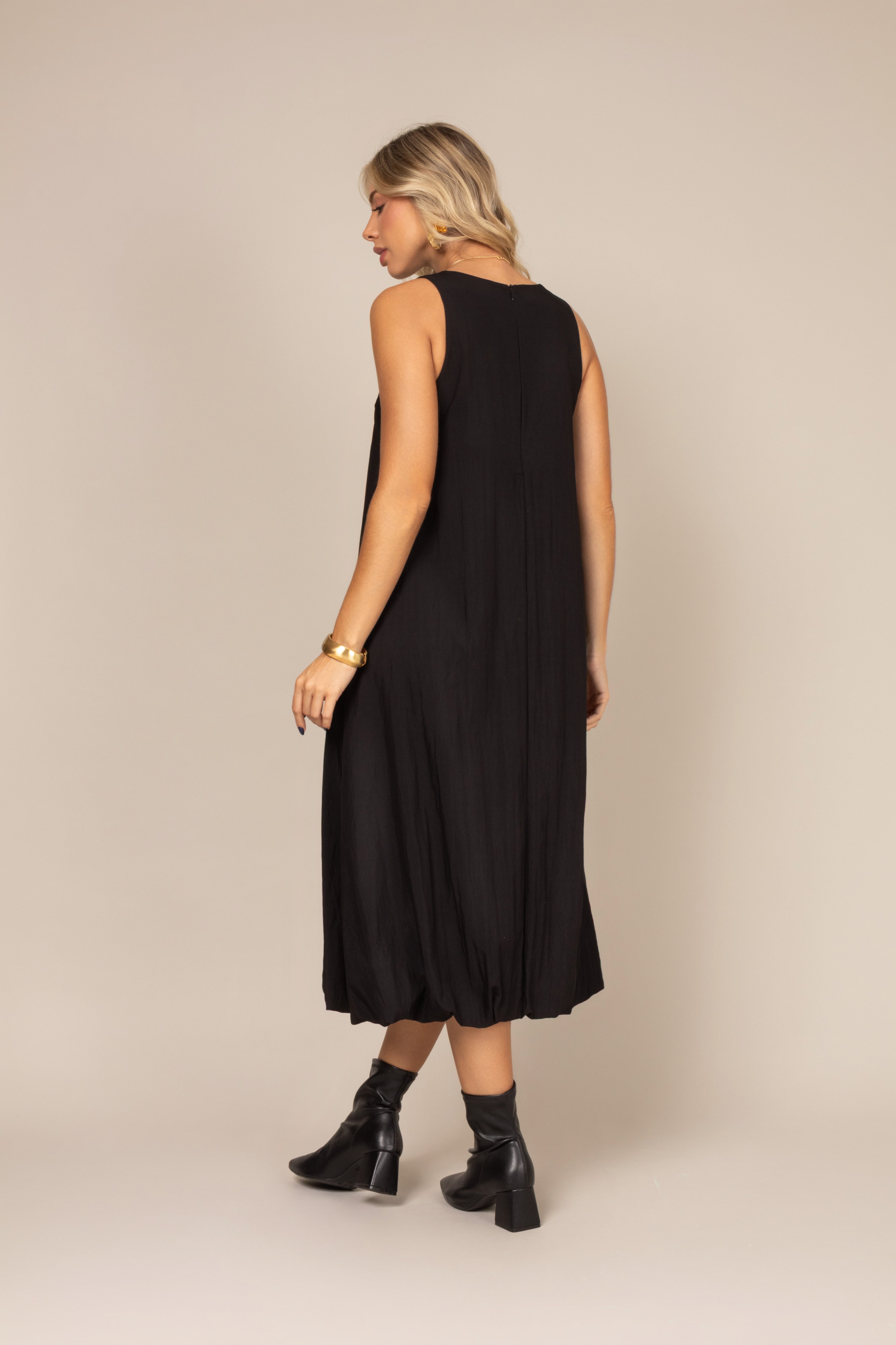 Vestido midi balonê