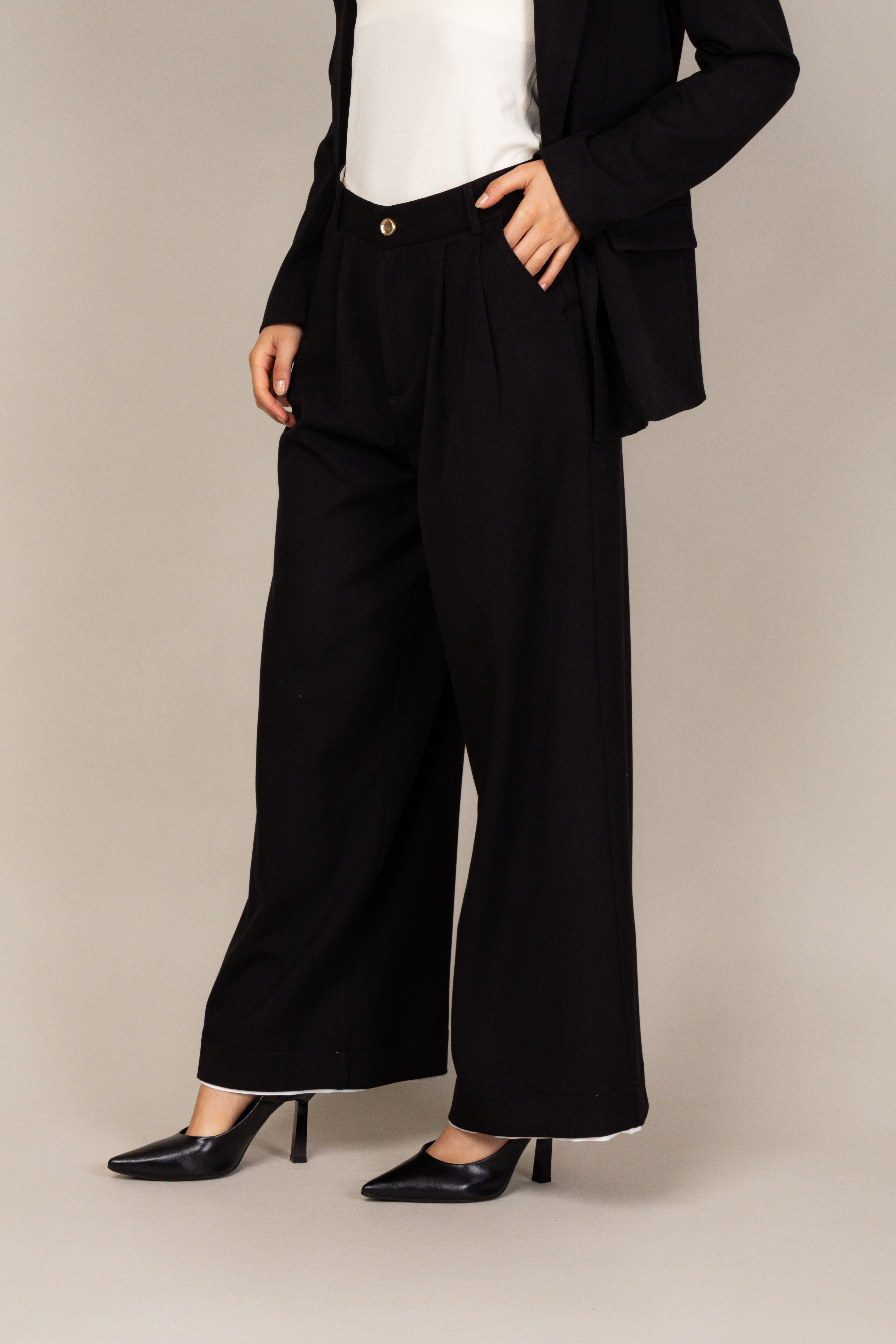 Calça de alfaiataria wide leg