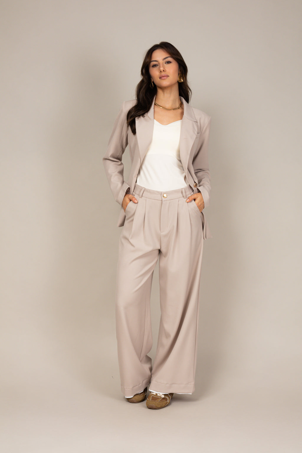 Calça de alfaiataria wide leg