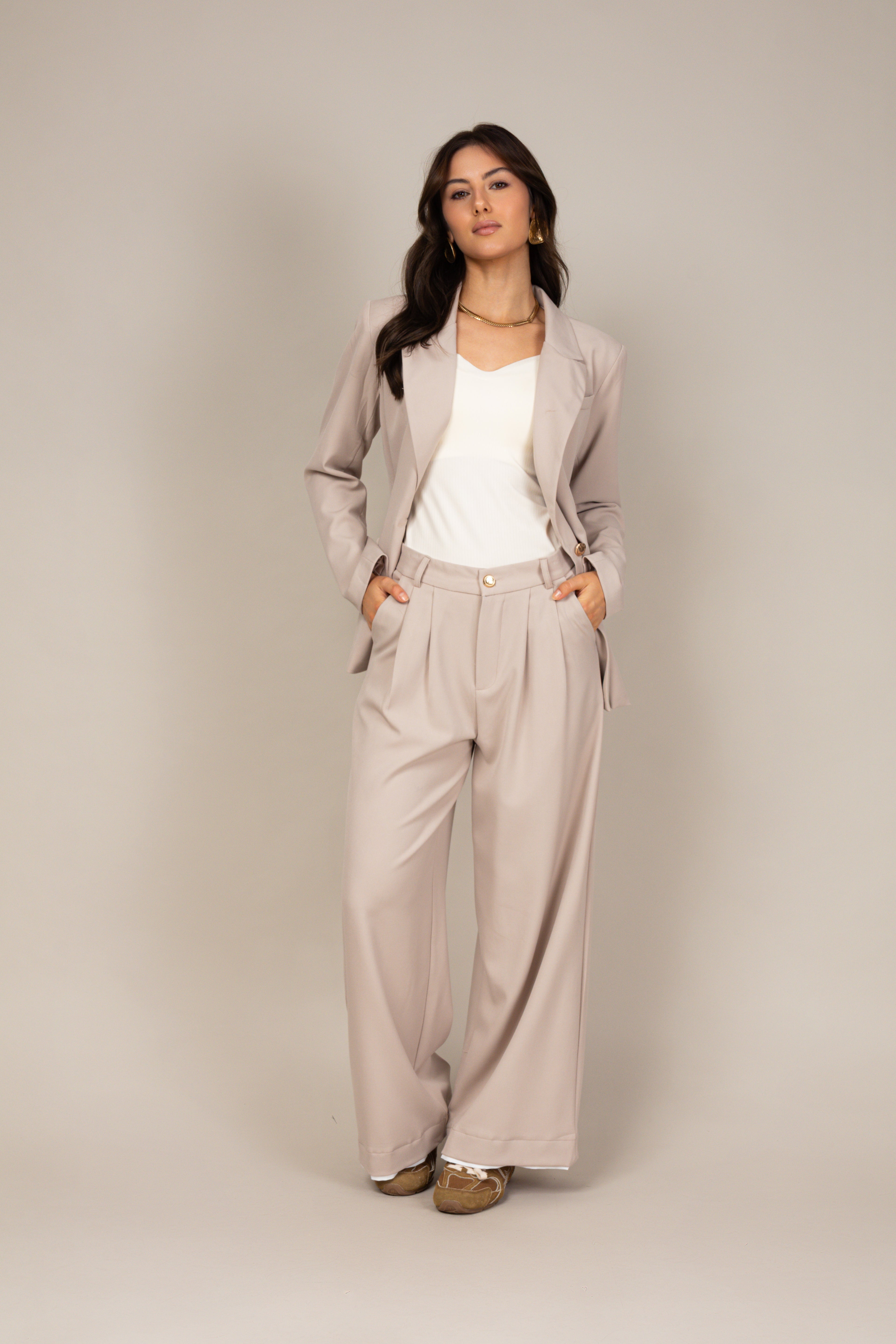 Calça de alfaiataria wide leg