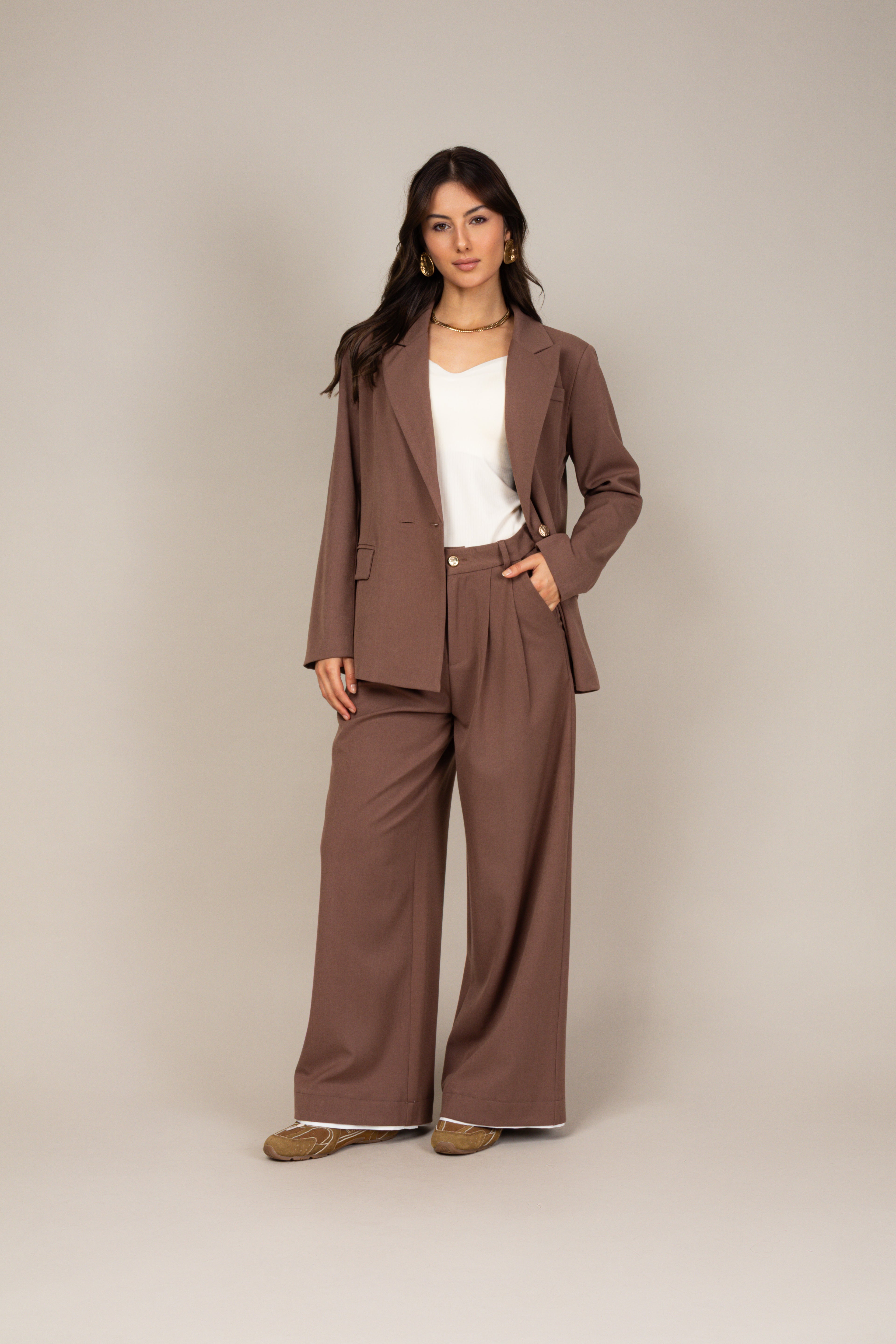 Calça de alfaiataria wide leg
