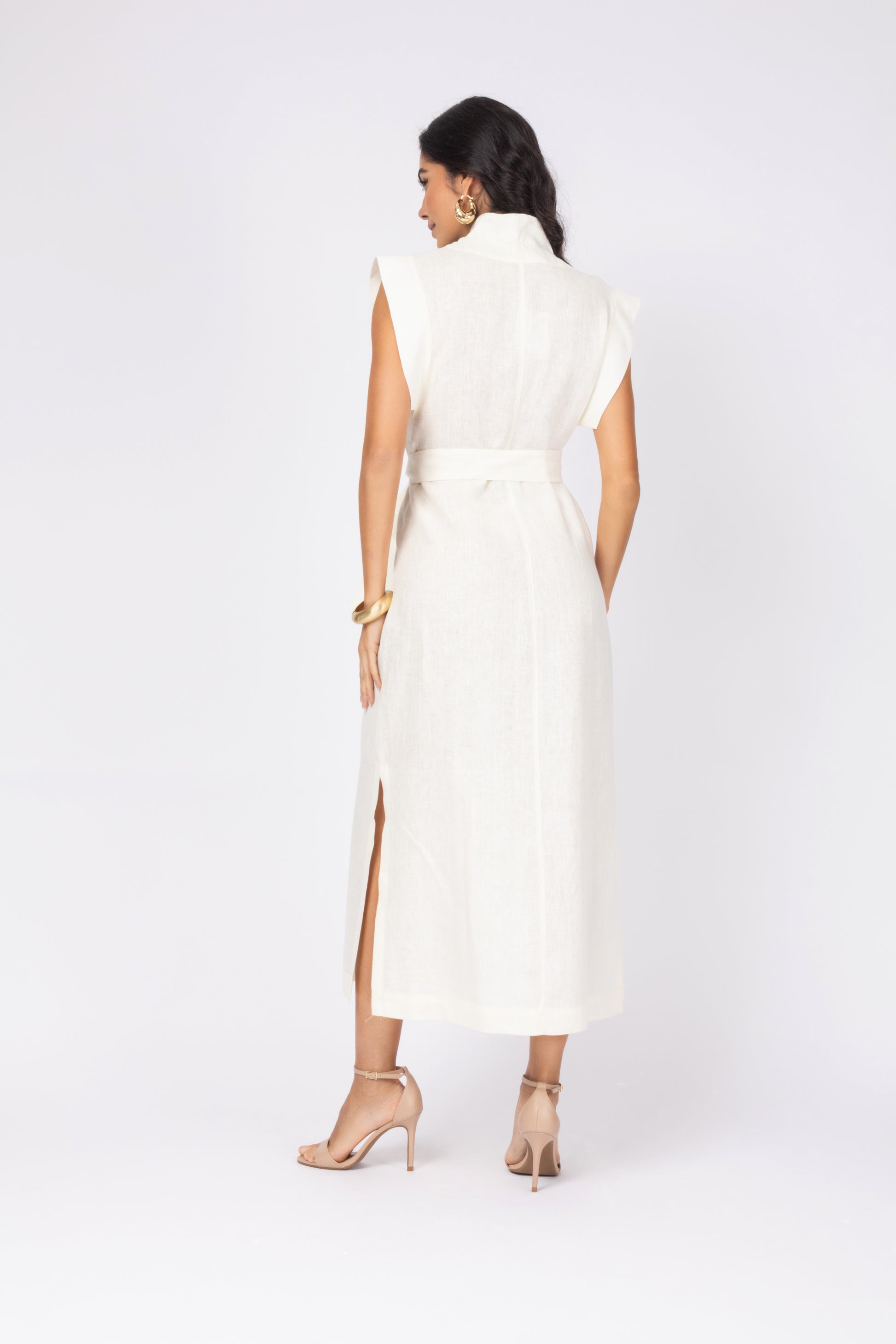 Chemise midi em linho