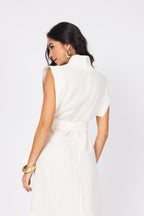 Chemise midi em linho