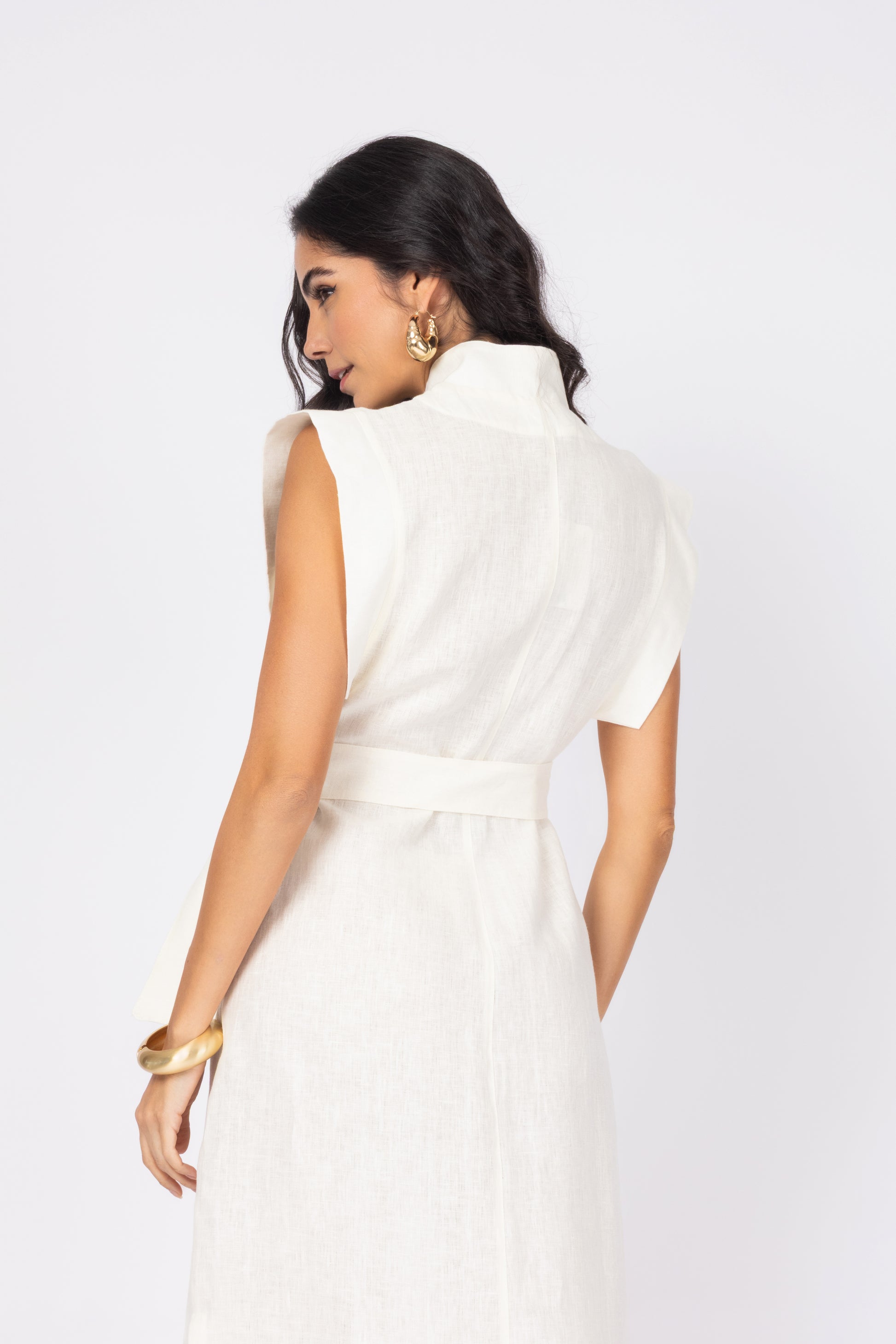 Chemise midi em linho
