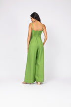 Macacão linho wide leg