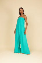 Macacão sem alça pantalona