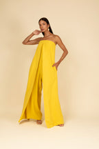 Macacão sem alça pantalona