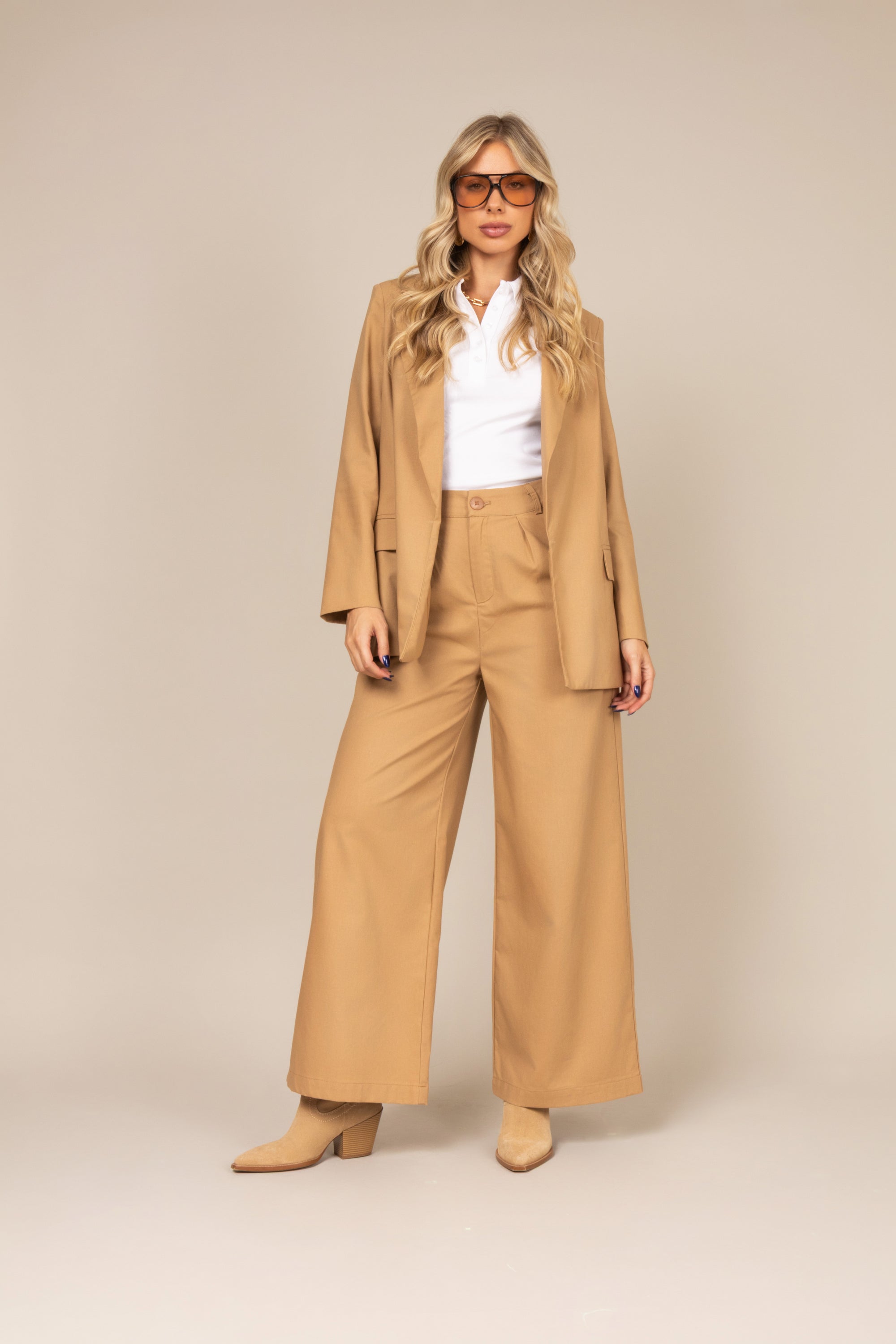 Blazer de alfaiataria em linho
