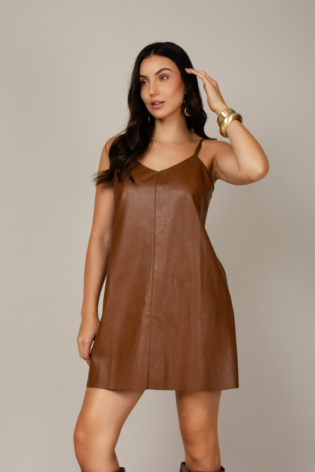 Vestido courino curto