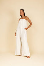 Macacão sem alça pantalona