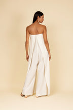 Macacão sem alça pantalona