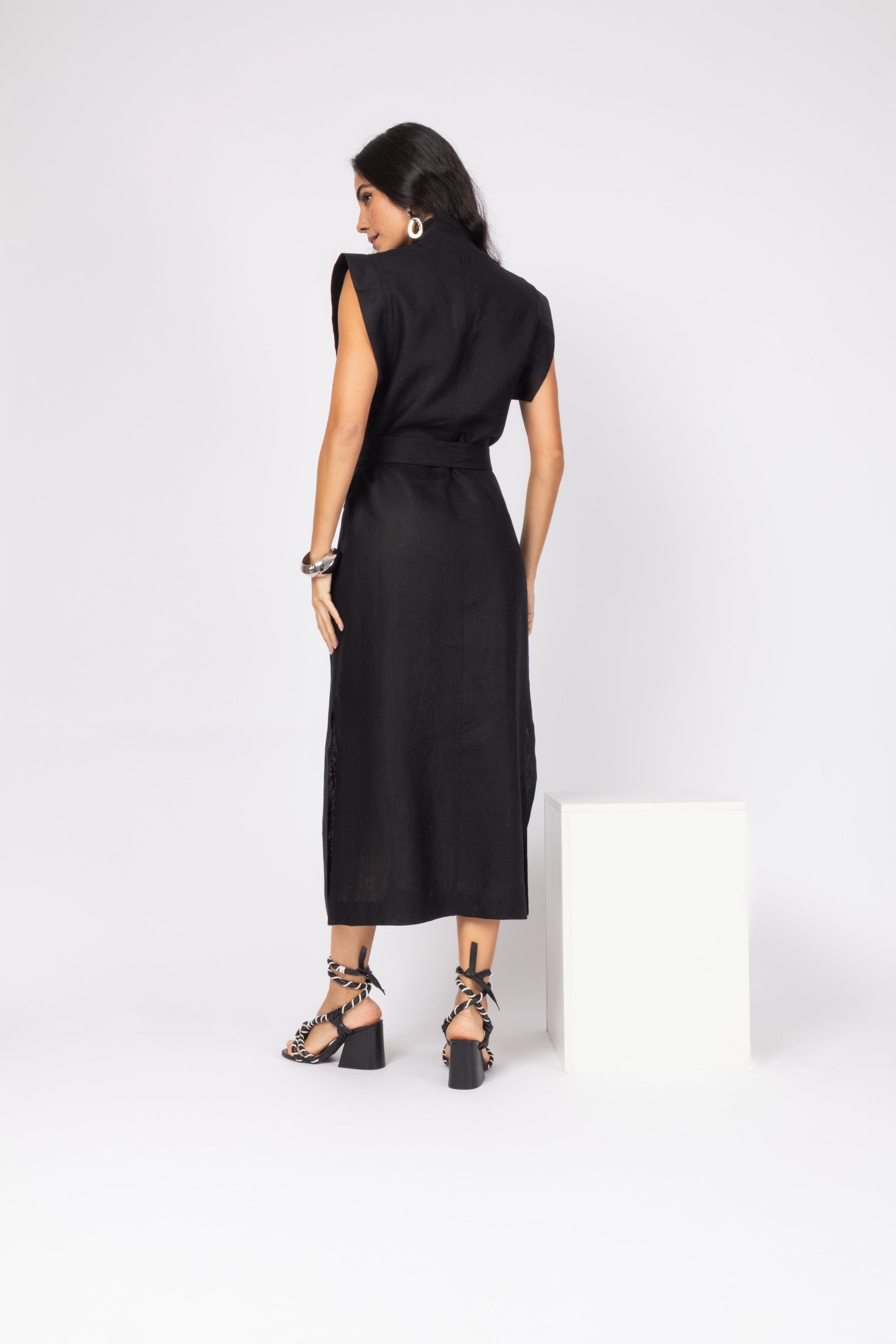Chemise midi em linho