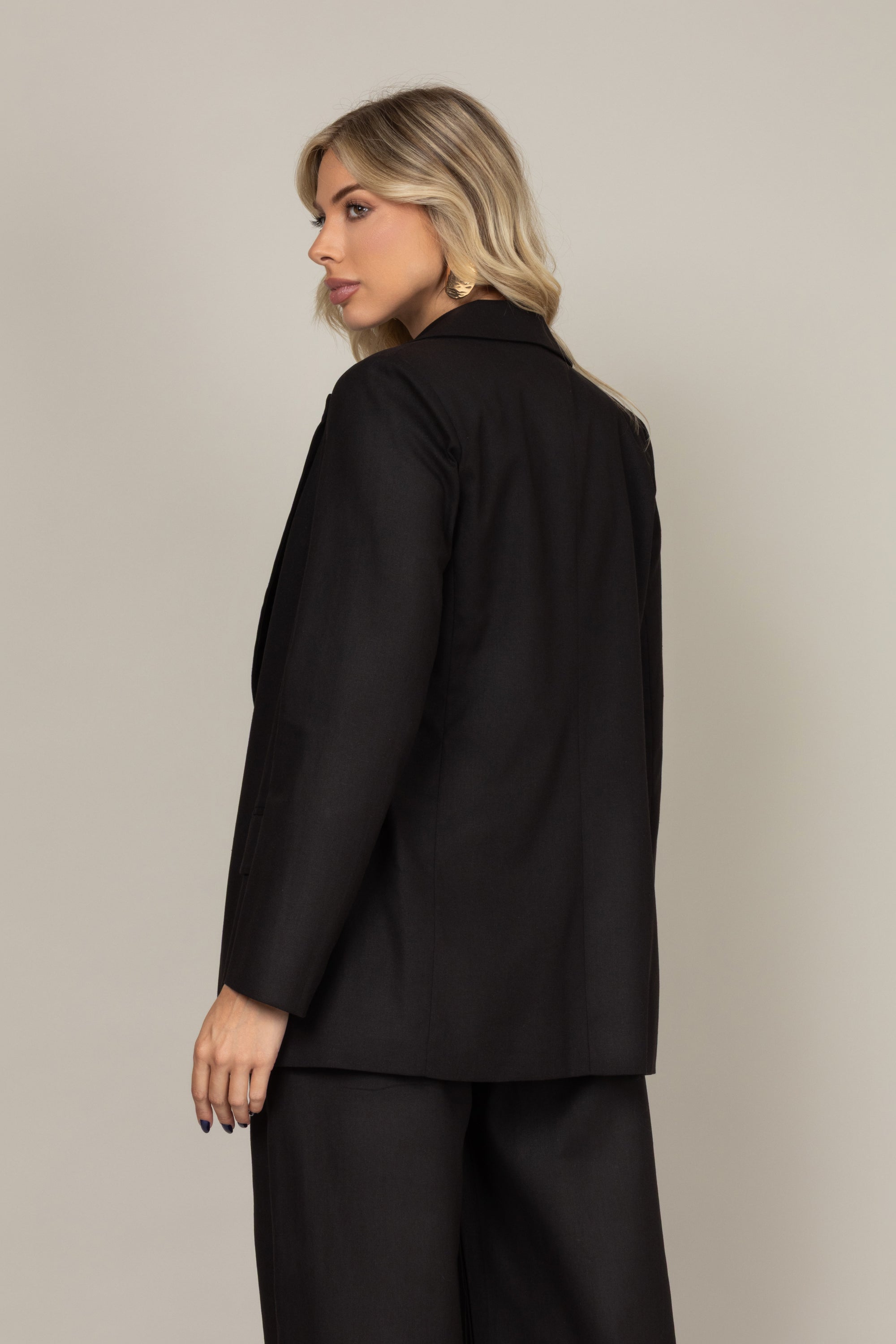 Blazer de alfaiataria em linho
