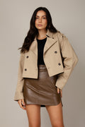 Jaqueta trench coat curto