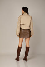 Casaco trench coat curto