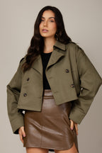 Casaco trench coat curto
